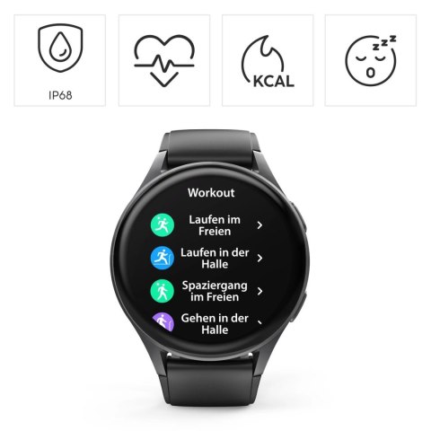 Smartwatch Hama 8900 GPS AMOLED 1.43" z paskiem silikonowym - czarny Smartwatch Hama 8900 GPS AMOLED 1.43" z paskiem silikonowym - czarny