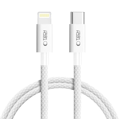 Kabel Tech-Protect UltraBoost USB-C / Lightning PD27W/3A 100 cm - szary Kabel Tech-Protect UltraBoost USB-C / Lightning PD27W/3A 100 cm - szary