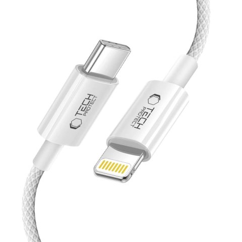 Kabel Tech-Protect UltraBoost USB-C / Lightning PD27W/3A 100 cm - szary Kabel Tech-Protect UltraBoost USB-C / Lightning PD27W/3A 100 cm - szary