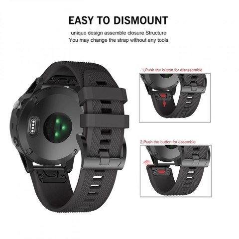 Pasek Tech-Protect Smooth na Garmin Fenix 3 / 5X / 3HR / 5X Plus / 6X / 6X Pro / 7X - czarne Pasek Tech-Protect Smooth na Garmin Fenix 3 / 5X / 3HR / 5X Plus / 6X / 6X Pro / 7X - czarne