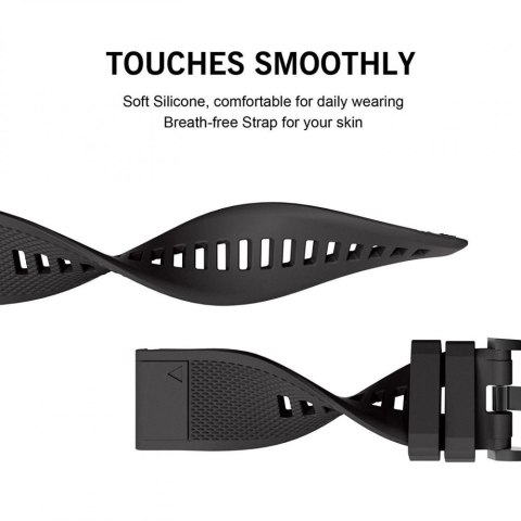 Pasek Tech-Protect Smooth na Garmin Fenix 3 / 5X / 3HR / 5X Plus / 6X / 6X Pro / 7X - czarne Pasek Tech-Protect Smooth na Garmin Fenix 3 / 5X / 3HR / 5X Plus / 6X / 6X Pro / 7X - czarne