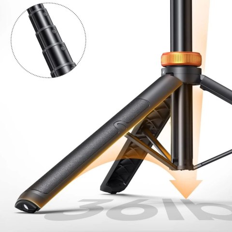 Selfie stick Tech-Protect L03S Bluetooth z pilotem, tripodem do 148cm i głowicą 180 - czarny Selfie stick Tech-Protect L03S Bluetooth z pilotem, tripodem do 148cm i głowicą 180 - czarny