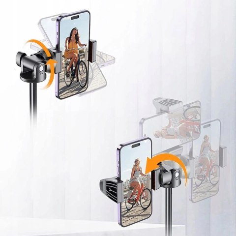 Selfie stick Tech-Protect L03S Bluetooth z pilotem, tripodem do 148cm i głowicą 180 - czarny Selfie stick Tech-Protect L03S Bluetooth z pilotem, tripodem do 148cm i głowicą 180 - czarny