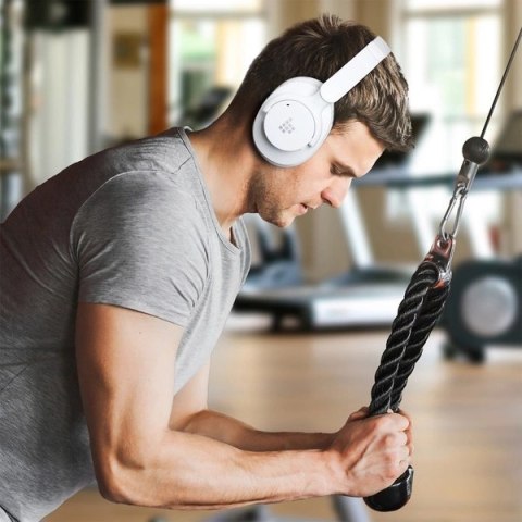 Słuchawki bezprzewodowe Tronsmart SOUNFII Q20S Hybrid ANC z aktywną redukcją hałasu - białe Słuchawki bezprzewodowe Tronsmart SOUNFII Q20S Hybrid ANC z aktywną redukcją hałasu - białe