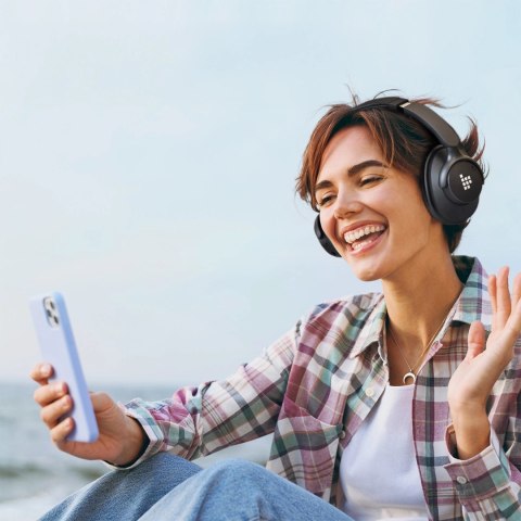 Słuchawki bezprzewodowe Tronsmart SOUNFII Q20S Hybrid ANC z aktywną redukcją hałasu - czarne Słuchawki bezprzewodowe Tronsmart SOUNFII Q20S Hybrid ANC z aktywną redukcją hałasu - czarne