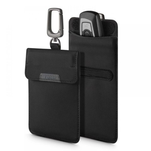 Antykradzieżowe etui Spigen Pouch Keyless RFID Signal Blocker - czarne Antykradzieżowe etui Spigen Pouch Keyless RFID Signal Blocker - czarne