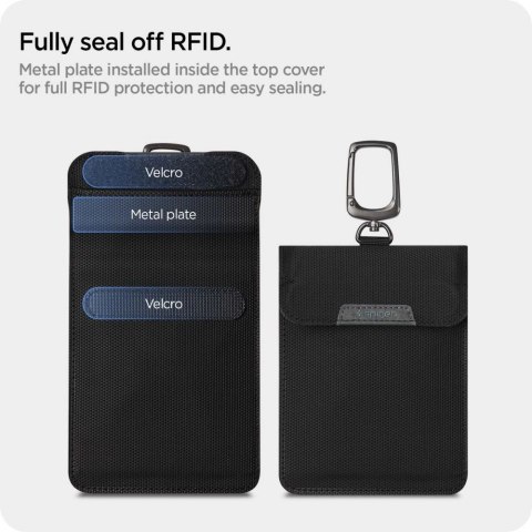 Antykradzieżowe etui Spigen Pouch Keyless RFID Signal Blocker - czarne Antykradzieżowe etui Spigen Pouch Keyless RFID Signal Blocker - czarne