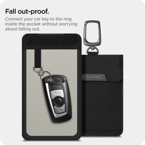 Antykradzieżowe etui Spigen Pouch Keyless RFID Signal Blocker - czarne Antykradzieżowe etui Spigen Pouch Keyless RFID Signal Blocker - czarne