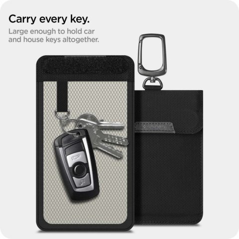Antykradzieżowe etui Spigen Pouch Keyless RFID Signal Blocker - czarne Antykradzieżowe etui Spigen Pouch Keyless RFID Signal Blocker - czarne