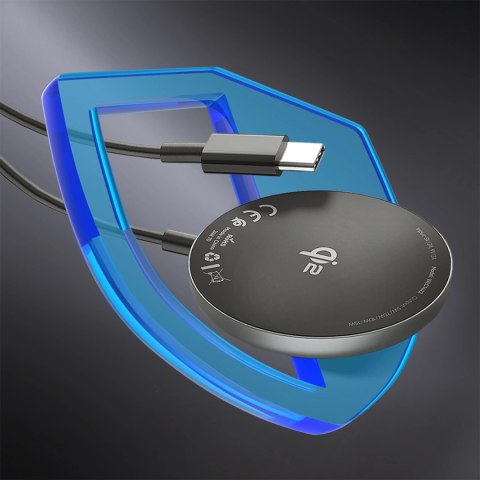 Ładowarka indukcyjna magnetyczna Wozinsky 15W bezprzewodowa Qi2 - czarna Ładowarka indukcyjna magnetyczna Wozinsky 15W bezprzewodowa Qi2 - czarna