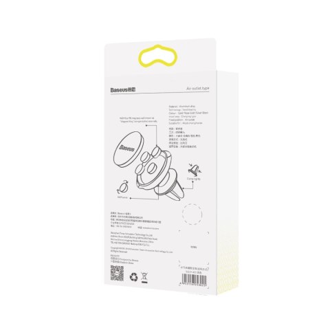 Uchwyt Baseus Small Ears Series SUER-A01 magnetyczny samochodowy na kratkę wentylacyjną - czarny Uchwyt Baseus Small Ears Series SUER-A01 magnetyczny samochodowy na kratkę wentylacyjną - czarny