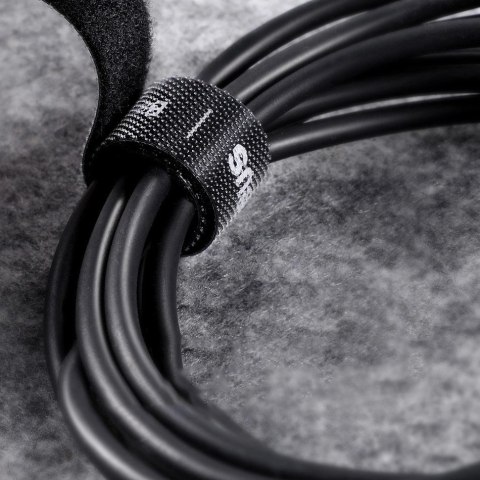 Baseus Rainbow Circle hook and loop Straps - taśma rzepowa rzep organizer kabli 1m czarny (ACMGT-E01) Baseus Rainbow Circle hook and loop Straps - taśma rzepowa rzep organizer kabli 1m czarny (ACMGT-E01)
