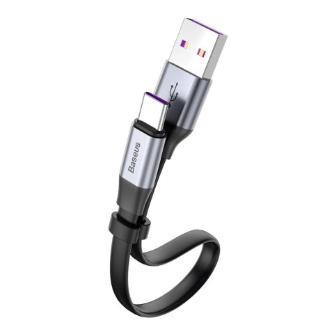 Baseus Simple płaski kabel przewód USB / USB Typ C SuperCharge 5A 40W Quick Charge 3.0 QC 3.0 23cm szary (CATMBJ-BG1) Baseus Simple płaski kabel przewód USB / USB Typ C SuperCharge 5A 40W Quick Charge 3.0 QC 3.0 23cm szary (CATMBJ-BG1)
