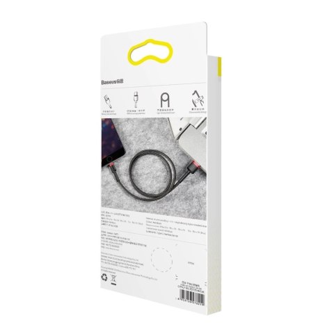 Kabel Baseus Cafule USB-A / Lightning 2.4A QC 3.0 0.5 m - czarno-czerwony Kabel Baseus Cafule USB-A / Lightning 2.4A QC 3.0 0.5 m - czarno-czerwony