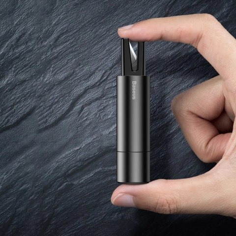 Baseus 2w1 młotek bezpieczeństwa zbijak do szyb + nóż do cięcia pasów szary (CRSFH-0G) Baseus 2w1 młotek bezpieczeństwa zbijak do szyb + nóż do cięcia pasów szary (CRSFH-0G)