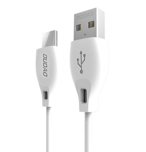 Dudao przewód kabel USB Typ C 2.1A 1m biały (L4T 1m white) Dudao przewód kabel USB Typ C 2.1A 1m biały (L4T 1m white)