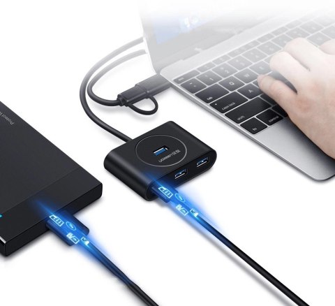 Ugreen rozdzielacz HUB 4x USB 3.2 Gen 1 (kabel 0,5 m) czarny (20290) Ugreen rozdzielacz HUB 4x USB 3.2 Gen 1 (kabel 0,5 m) czarny (20290)