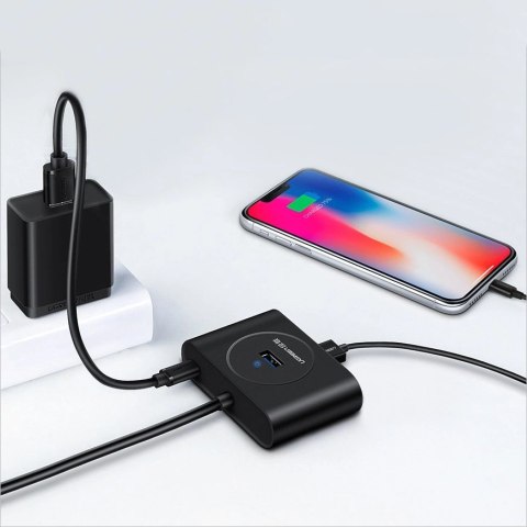 Ugreen rozdzielacz HUB 4x USB 3.2 Gen 1 (kabel 0,5 m) czarny (20290) Ugreen rozdzielacz HUB 4x USB 3.2 Gen 1 (kabel 0,5 m) czarny (20290)