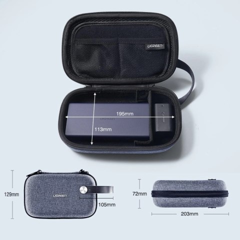 Ugreen etui pudełko na dysk twardy HDD SSD akcesoria 20,3 x 12,9 x 7,2 cm szary (50903 LP152) Ugreen etui pudełko na dysk twardy HDD SSD akcesoria 20,3 x 12,9 x 7,2 cm szary (50903 LP152)