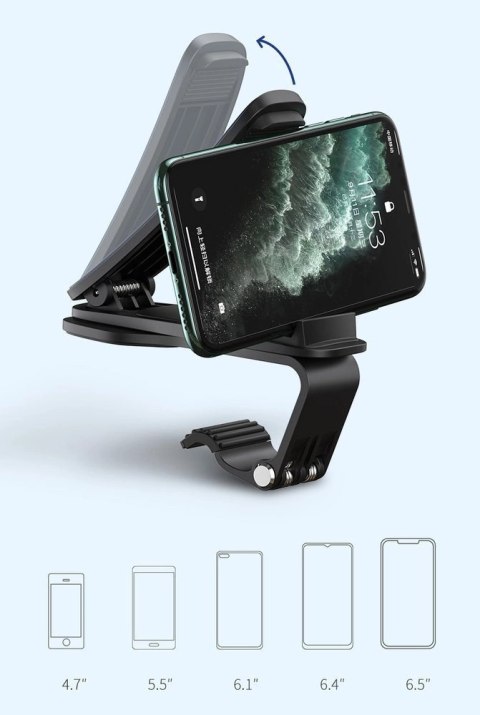 Baseus Big Mouth Pro uchwyt samochodowy klamra na deskę rozdzielczą czarny (SUDZ-A01) Baseus Big Mouth Pro uchwyt samochodowy klamra na deskę rozdzielczą czarny (SUDZ-A01)