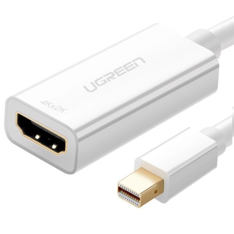 Adapter Ugreen MD112 10460 mini DisplayPort (męski) / HDMI (żeński) FHD 1080p - biały Adapter Ugreen MD112 10460 mini DisplayPort (męski) / HDMI (żeński) FHD 1080p - biały