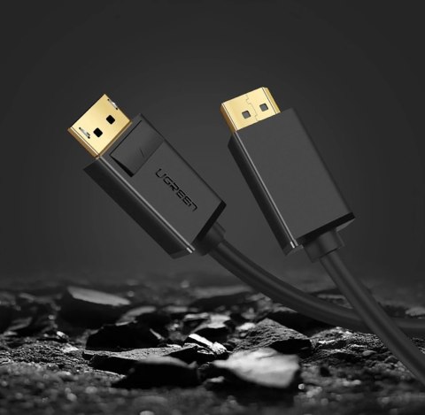 Kabel Ugreen DP102 10211 DisplayPort 1.2 4K / DisplayPort 1.2 4K 2 m - czarny Kabel Ugreen DP102 10211 DisplayPort 1.2 4K / DisplayPort 1.2 4K 2 m - czarny