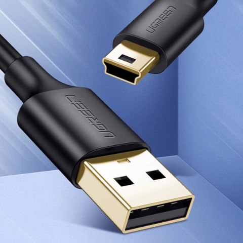 Ugreen kabel przewód USB - mini USB 480 Mbps 2 m czarny (US132 30472) Ugreen kabel przewód USB - mini USB 480 Mbps 2 m czarny (US132 30472)