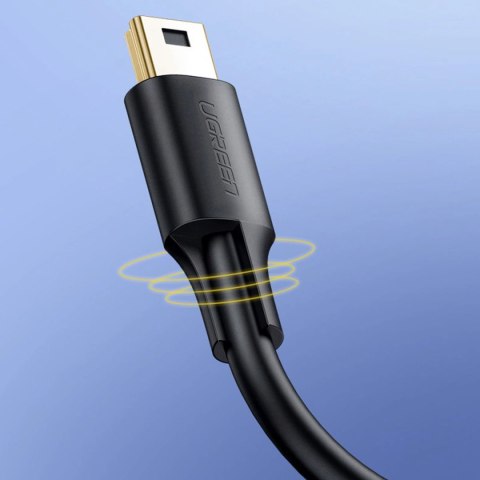 Ugreen kabel przewód USB - mini USB 480 Mbps 2 m czarny (US132 30472) Ugreen kabel przewód USB - mini USB 480 Mbps 2 m czarny (US132 30472)