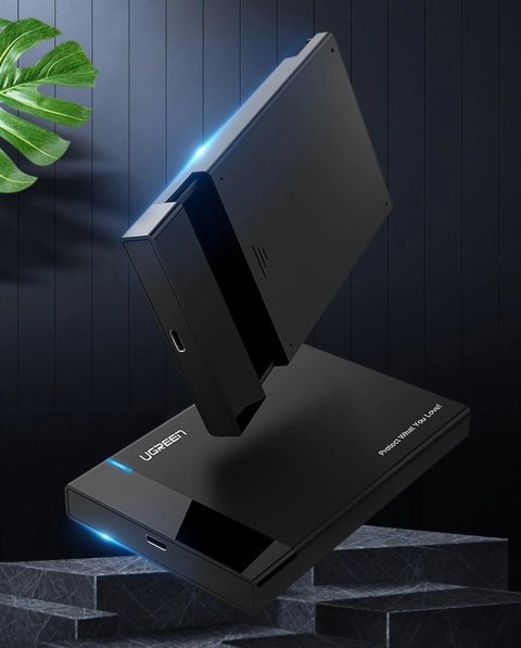 Ugreen kieszeń na dysk HDD SSD obudowa dysku SATA 2,5'' USB 3.2 Gen 1 (5 Gbps) micro USB SuperSpeed + kabel 0,5 m czarny (US221 Ugreen kieszeń na dysk HDD SSD obudowa dysku SATA 2,5'' USB 3.2 Gen 1 (5 Gbps) micro USB SuperSpeed + kabel 0,5 m czarny (US221