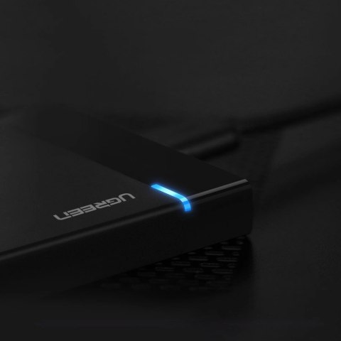 Ugreen kieszeń na dysk HDD SSD obudowa dysku SATA 2,5'' USB 3.2 Gen 1 (5 Gbps) micro USB SuperSpeed + kabel 0,5 m czarny (US221 Ugreen kieszeń na dysk HDD SSD obudowa dysku SATA 2,5'' USB 3.2 Gen 1 (5 Gbps) micro USB SuperSpeed + kabel 0,5 m czarny (US221