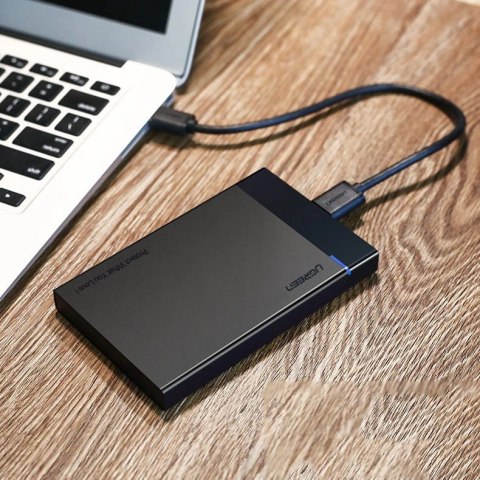 Ugreen kieszeń na dysk HDD SSD obudowa dysku SATA 2,5'' USB 3.2 Gen 1 (5 Gbps) micro USB SuperSpeed + kabel 0,5 m czarny (US221 Ugreen kieszeń na dysk HDD SSD obudowa dysku SATA 2,5'' USB 3.2 Gen 1 (5 Gbps) micro USB SuperSpeed + kabel 0,5 m czarny (US221
