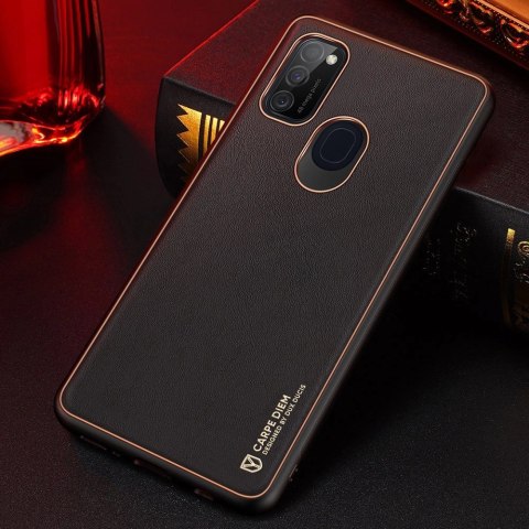 Dux Ducis Yolo eleganckie etui pokrowiec ze skóry ekologicznej Samsung Galaxy M30s czarny