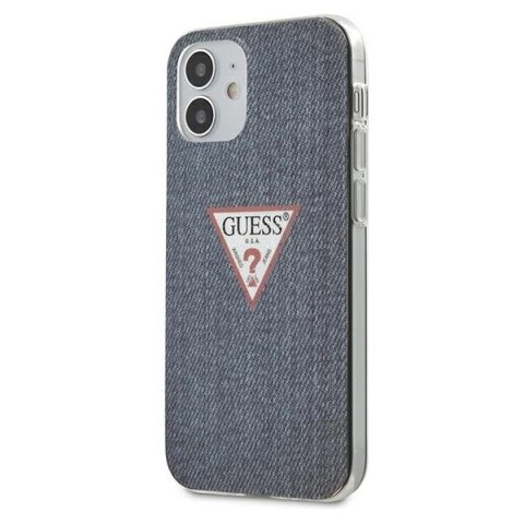 Etui Guess Jeans Collection na iPhone 12 mini - granatowe Etui Guess Jeans Collection na iPhone 12 mini - granatowe