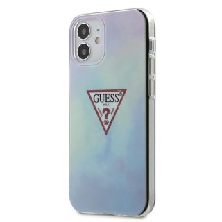 Etui Guess Tie & Dye Collection na iPhone 12 mini - niebieskie