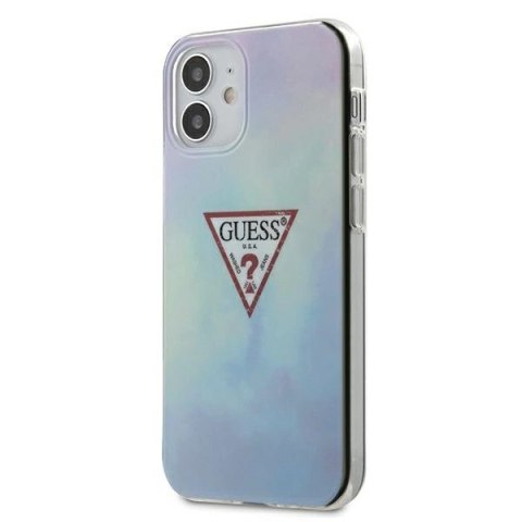 Etui Guess Tie & Dye Collection na iPhone 12 mini - niebieskie Etui Guess Tie & Dye Collection na iPhone 12 mini - niebieskie