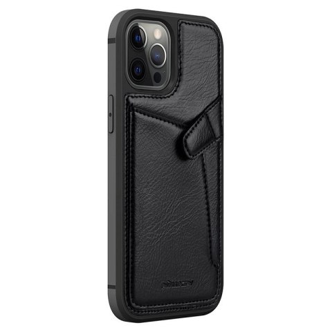 Nillkin Aoge Leather Case elastyczne pancerne etui z prawdziwej skóry z kieszonką iPhone 12 mini czarny Nillkin Aoge Leather Case elastyczne pancerne etui z prawdziwej skóry z kieszonką iPhone 12 mini czarny