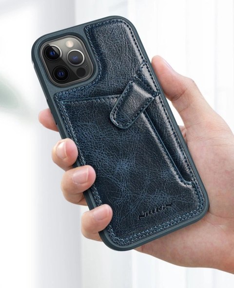 Nillkin Aoge Leather Case elastyczne pancerne etui z prawdziwej skóry z kieszonką iPhone 12 mini czarny Nillkin Aoge Leather Case elastyczne pancerne etui z prawdziwej skóry z kieszonką iPhone 12 mini czarny