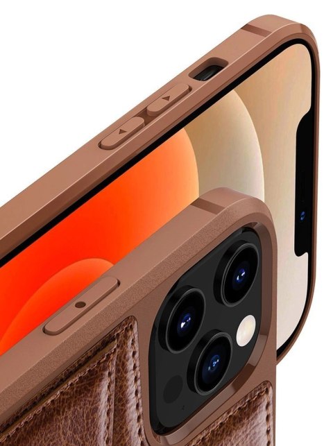 Nillkin Aoge Leather Case elastyczne pancerne etui z prawdziwej skóry z kieszonką iPhone 12 mini czarny Nillkin Aoge Leather Case elastyczne pancerne etui z prawdziwej skóry z kieszonką iPhone 12 mini czarny