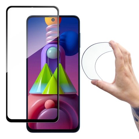 Wozinsky Full Cover Flexi Nano folia szklana szkło hartowane z ramką Samsung Galaxy M51 czarny Wozinsky Full Cover Flexi Nano folia szklana szkło hartowane z ramką Samsung Galaxy M51 czarny