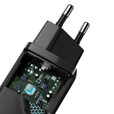 Baseus GaN2 Lite szybka ładowarka sieciowa 65W USB / USB Typ C Quick Charge 3.0 Power Delivery (azotek galu) czarny (CCGAN2L-B01 Baseus GaN2 Lite szybka ładowarka sieciowa 65W USB / USB Typ C Quick Charge 3.0 Power Delivery (azotek galu) czarny (CCGAN2L-B01