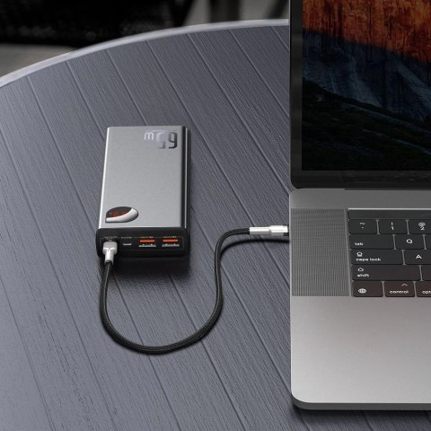 Baseus Adaman powerbank 2x USB / 1x USB Typ C / 1x micro USB 20000mAh 65W Quick Charge 3.0 Power Delivery czarny (PPIMDA-D01) Baseus Adaman powerbank 2x USB / 1x USB Typ C / 1x micro USB 20000mAh 65W Quick Charge 3.0 Power Delivery czarny (PPIMDA-D01)