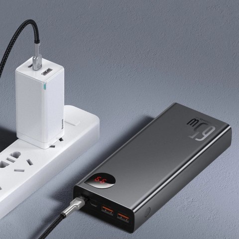 Baseus Adaman powerbank 2x USB / 1x USB Typ C / 1x micro USB 20000mAh 65W Quick Charge 3.0 Power Delivery czarny (PPIMDA-D01) Baseus Adaman powerbank 2x USB / 1x USB Typ C / 1x micro USB 20000mAh 65W Quick Charge 3.0 Power Delivery czarny (PPIMDA-D01)