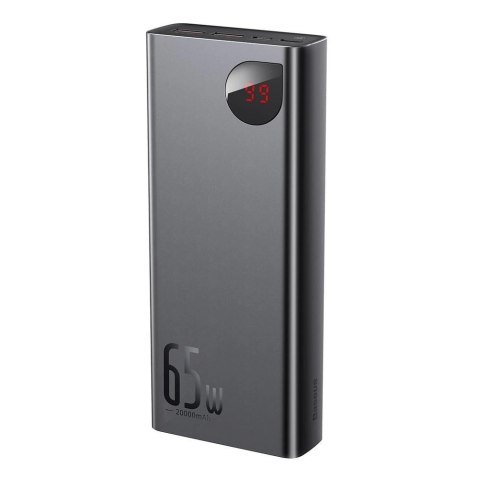 Baseus Adaman powerbank 2x USB / 1x USB Typ C / 1x micro USB 20000mAh 65W Quick Charge 3.0 Power Delivery czarny (PPIMDA-D01) Baseus Adaman powerbank 2x USB / 1x USB Typ C / 1x micro USB 20000mAh 65W Quick Charge 3.0 Power Delivery czarny (PPIMDA-D01)