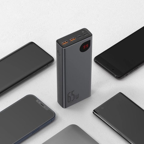 Baseus Adaman powerbank 2x USB / 1x USB Typ C / 1x micro USB 20000mAh 65W Quick Charge 3.0 Power Delivery czarny (PPIMDA-D01) Baseus Adaman powerbank 2x USB / 1x USB Typ C / 1x micro USB 20000mAh 65W Quick Charge 3.0 Power Delivery czarny (PPIMDA-D01)