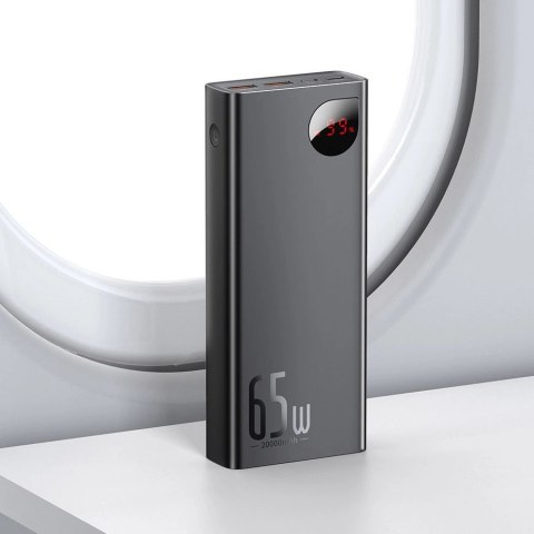 Baseus Adaman powerbank 2x USB / 1x USB Typ C / 1x micro USB 20000mAh 65W Quick Charge 3.0 Power Delivery czarny (PPIMDA-D01) Baseus Adaman powerbank 2x USB / 1x USB Typ C / 1x micro USB 20000mAh 65W Quick Charge 3.0 Power Delivery czarny (PPIMDA-D01)