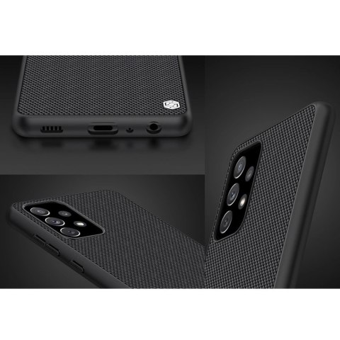 Nillkin Textured Case wytrzymałe wzmocnione etui z żelową ramką i nylonem na tyle Samsung Galaxy A72 4G czarny Nillkin Textured Case wytrzymałe wzmocnione etui z żelową ramką i nylonem na tyle Samsung Galaxy A72 4G czarny