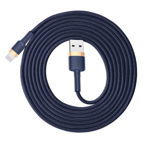 Kabel Baseus Cafule USB-A / Lightning 1.5A QC 3.0 2 m - niebiesko-złoty Kabel Baseus Cafule USB-A / Lightning 1.5A QC 3.0 2 m - niebiesko-złoty