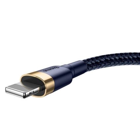 Kabel Baseus Cafule USB-A / Lightning 1.5A QC 3.0 2 m - niebiesko-złoty Kabel Baseus Cafule USB-A / Lightning 1.5A QC 3.0 2 m - niebiesko-złoty