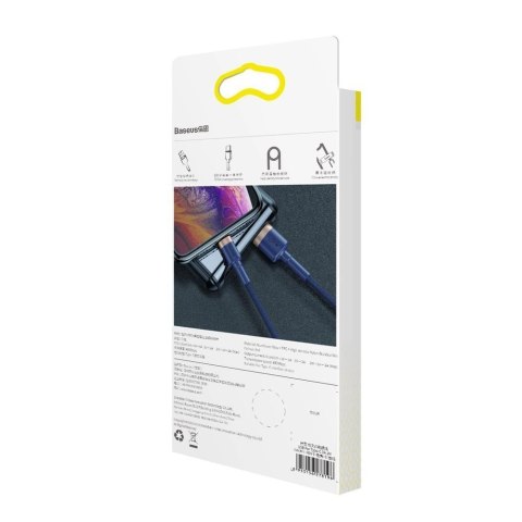 Kabel Baseus Cafule USB-A / Lightning 1.5A QC 3.0 2 m - niebiesko-złoty Kabel Baseus Cafule USB-A / Lightning 1.5A QC 3.0 2 m - niebiesko-złoty