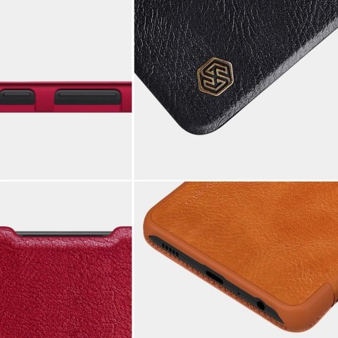 Nillkin Qin skórzana kabura etui Samsung Galaxy A72 4G czarny Nillkin Qin skórzana kabura etui Samsung Galaxy A72 4G czarny